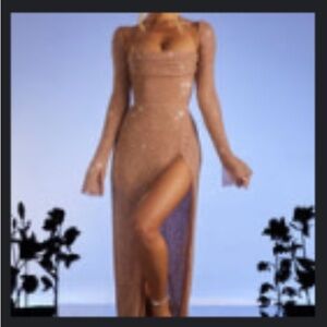 Elegant Sequin Long Sleeve Dress